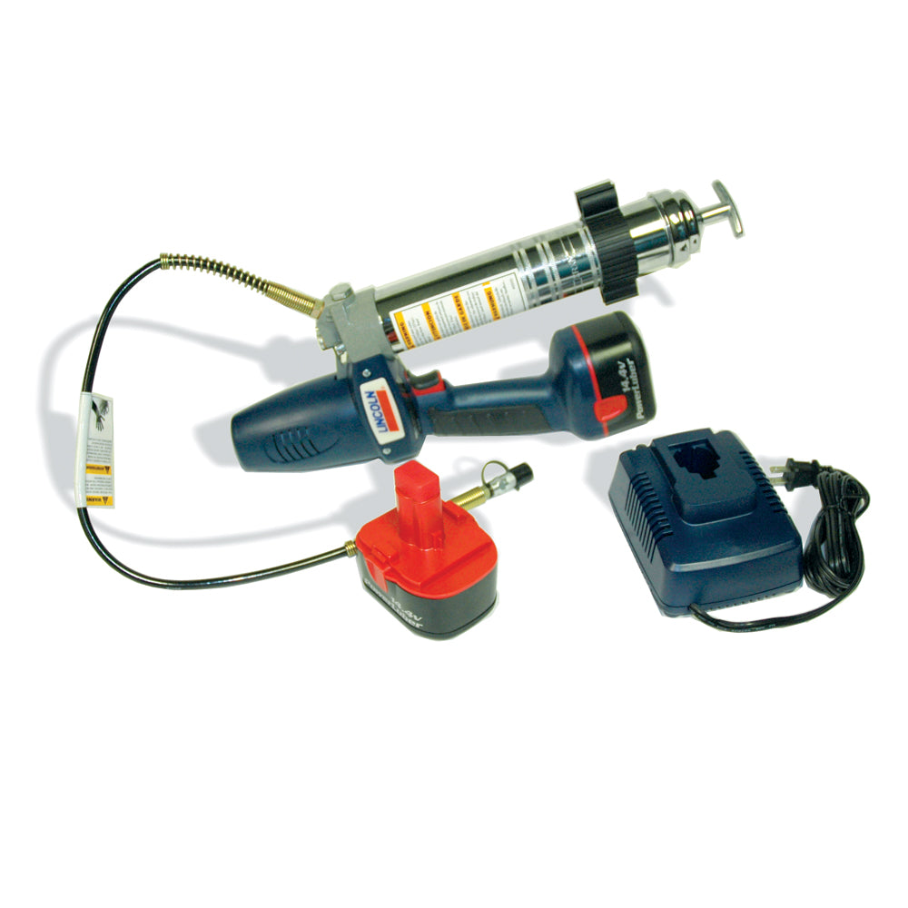 Lincoln 14.4 Volt Cordless Powerluber Grease Gun Kit With Case