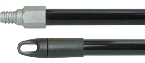 60" Metal Handle- Heavy-Duty- Black With Metal Threaded Tip