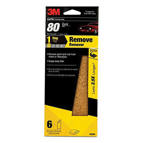3-2/3 Inch x 9 3M Aluminum Oxide Sand Paper Box of 120