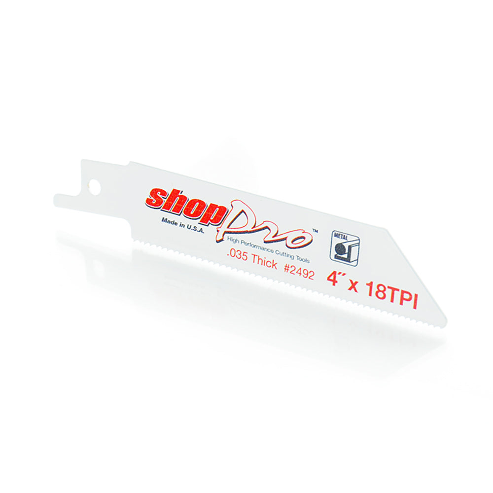 ShopPro 4 x 3/4 x .035 Cobalt Metal Cutting Reciprocating Saw Blade - 18 Tpi