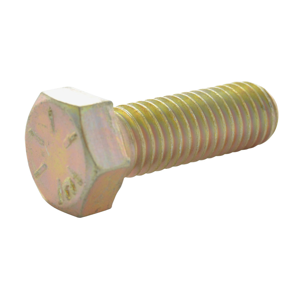 1-8 x 3 Inch Coarse Grade 8 Yellow Zinc Steel Hex Head Cap Screw USA