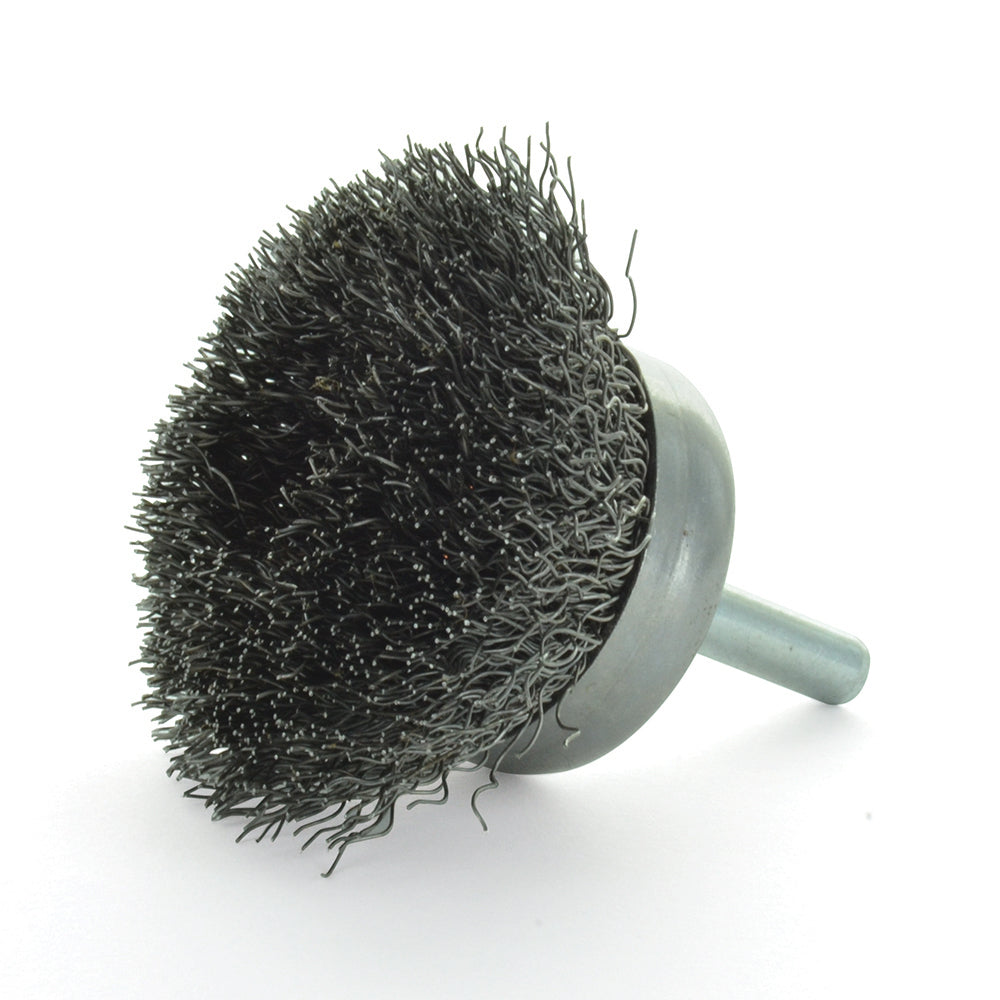 1-3/4 Inch x .0118 Inch x 1/4 Inch Stem Carbon Steel Crimped Wired Cup Brush