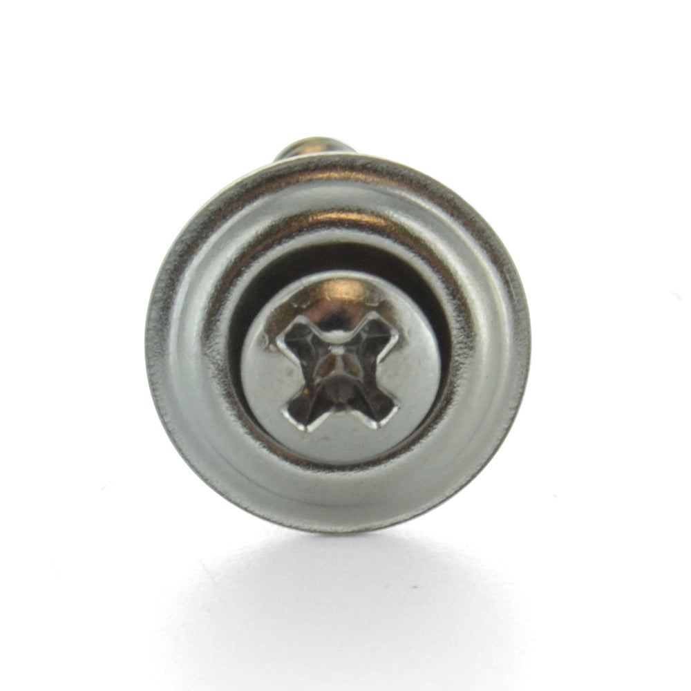 #8-18 x 3/4 Inch Chrome Steel Type Ab Phillips Oval Trim Head Tapping Screw