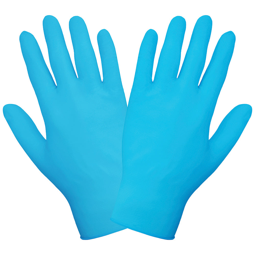 Global Glove Nitrile Powder-Free Medical Blue 5-Mil Disposable Gloves Small
