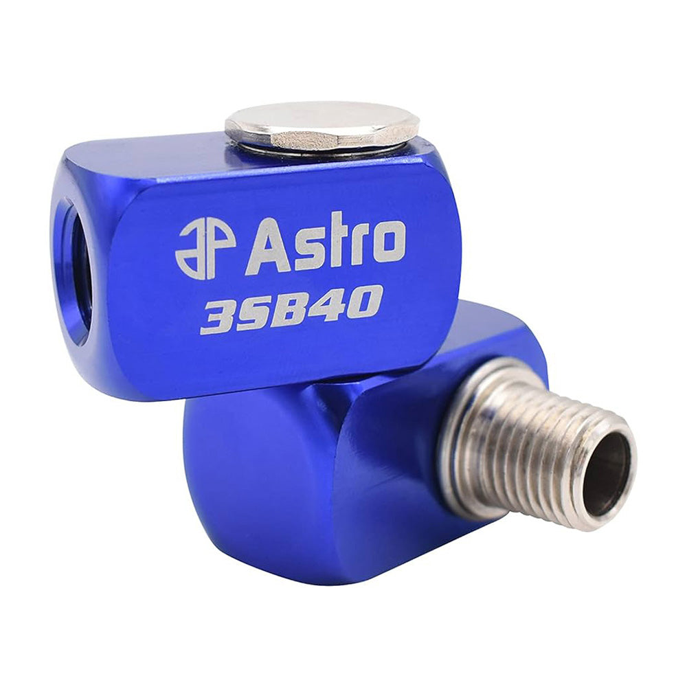 1/4" Mpt Orbital 3-Way Swivel Fitting Anodized Aluminum Coated Steel