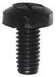 M6 x 1 x 12 mm Fillister Head Phillips Drive Black 6/6 Nylon Machine Screw