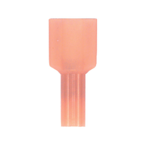 22-18 Awg 0.250 Inch x 0.032 Inch Tab Red Nylon Insulated Fully Insulated Push-On Male Quick Slide Disconnect.