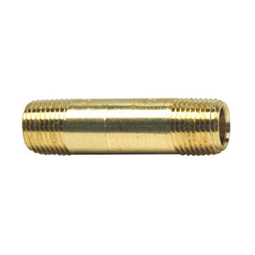 3/8 Inch x 1-1/2 Inch Lead Free Brass Long Pipe Nipple