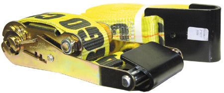 27 ft Heavy Duty Ratchet Strap With 2 Inch Flat Hook and Protector Clip