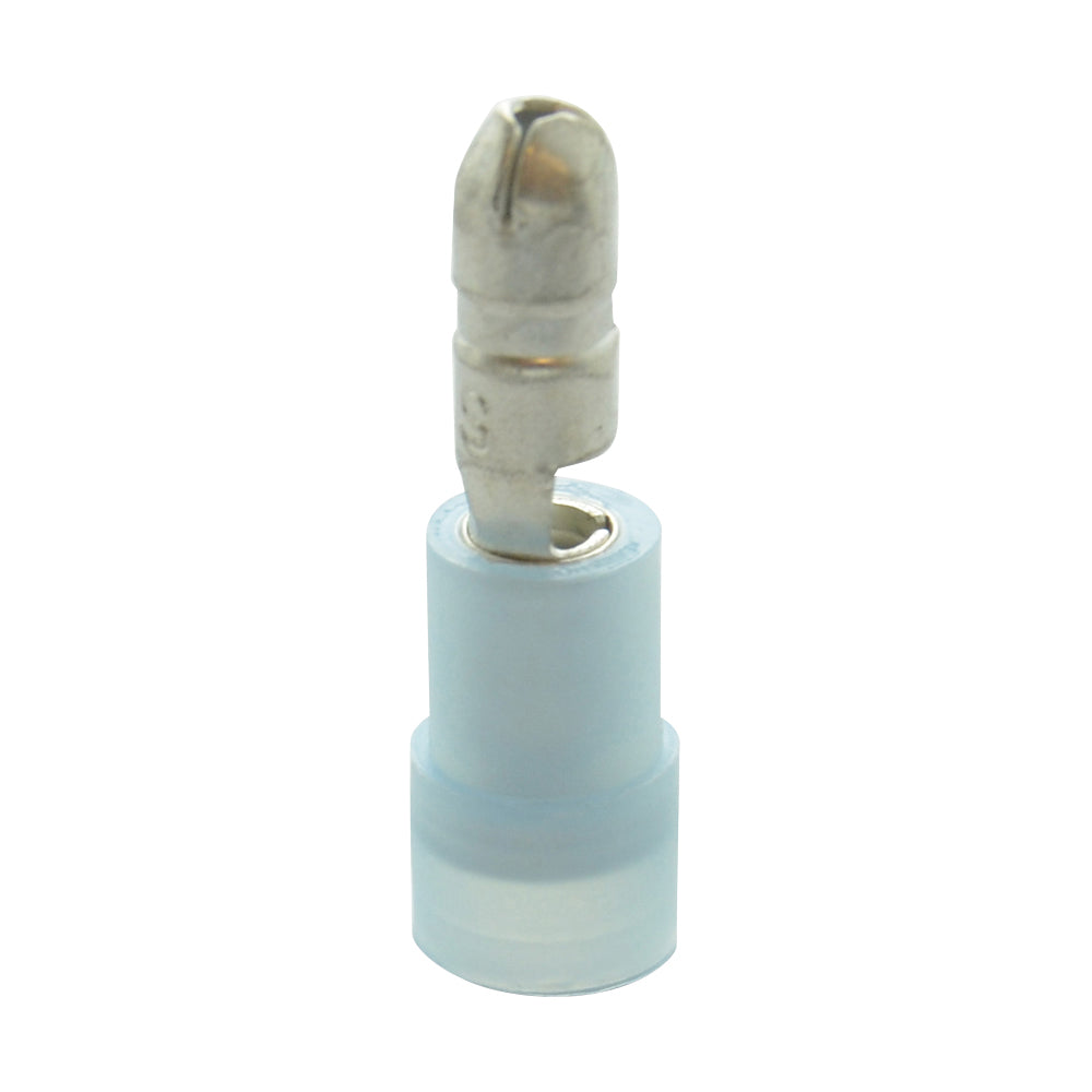 16-14 Awg Blue Nylon Insulated Bullet Male Snap Plug