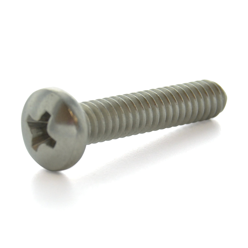 #10-32 x 1/2 Inch Fine Plain 18-8 (A2) Stainless Steel #2 Phillips Drive Pan Head Machine Screw