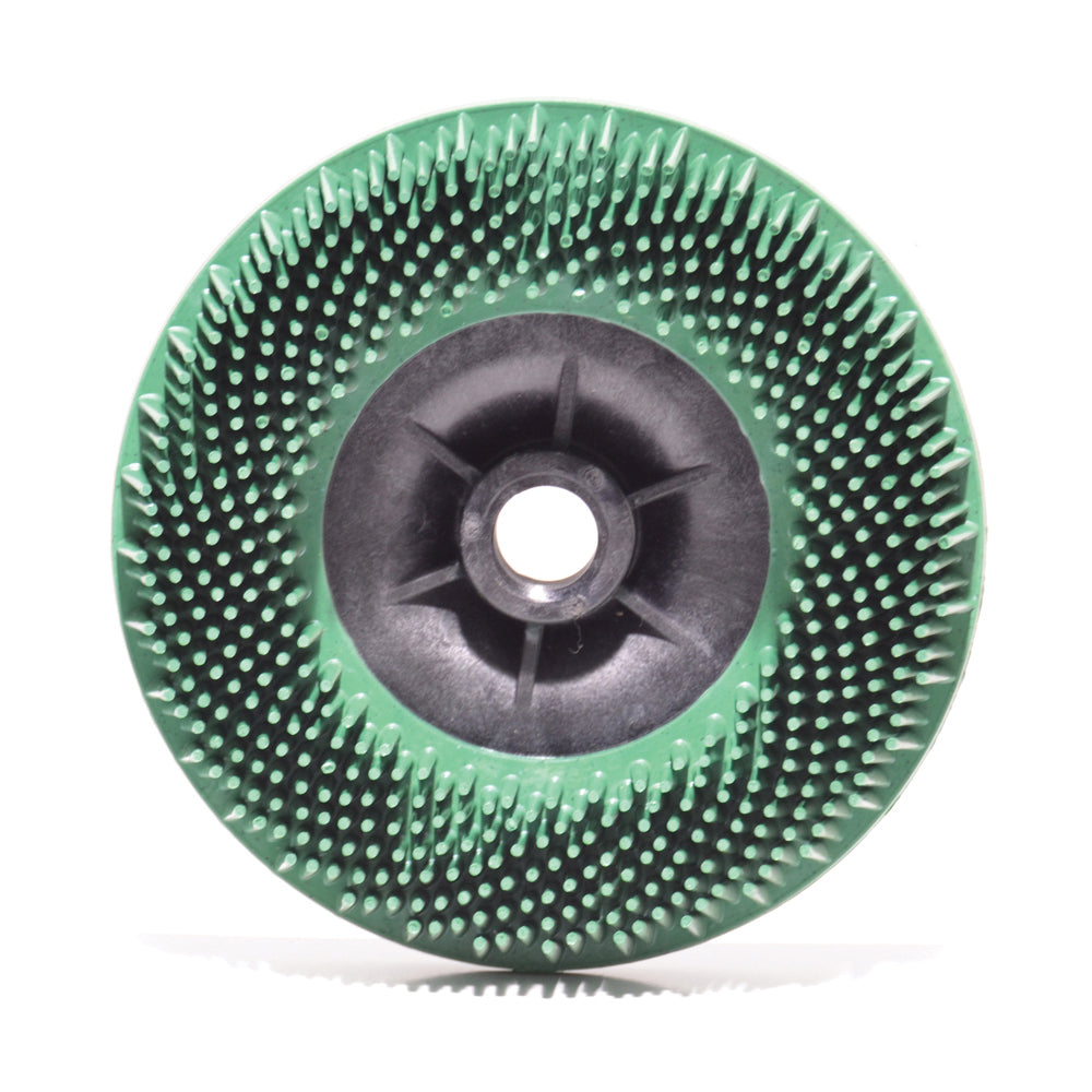 4-1/2 Inch x 5/8-11 Scotch-Brite™ Bristle Disc Grade 50 Ceramic Abrasive Grain Green