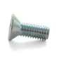 #10-32 x 3/8 Inch Fine Zinc Plated Steel #2 Phillips Drive Flat Countersunk Head Machine Screw