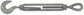 1/4 Inch x 4 Inch Hot Galvanized 1030 Carbon Steel Hook and Eye Turnbuckle