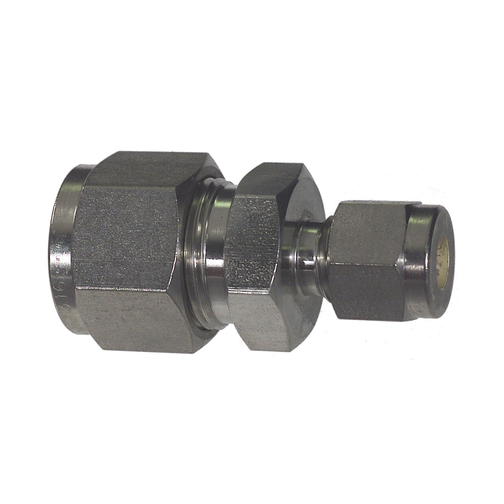1/2 Inch x 1/4 Inch Compression Tube T316 Stainless Steel Straight B-Lok Reducing Union