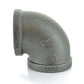 1" Schedule 40 Female NPT Black Malleable Iron 90 Degree Elbow