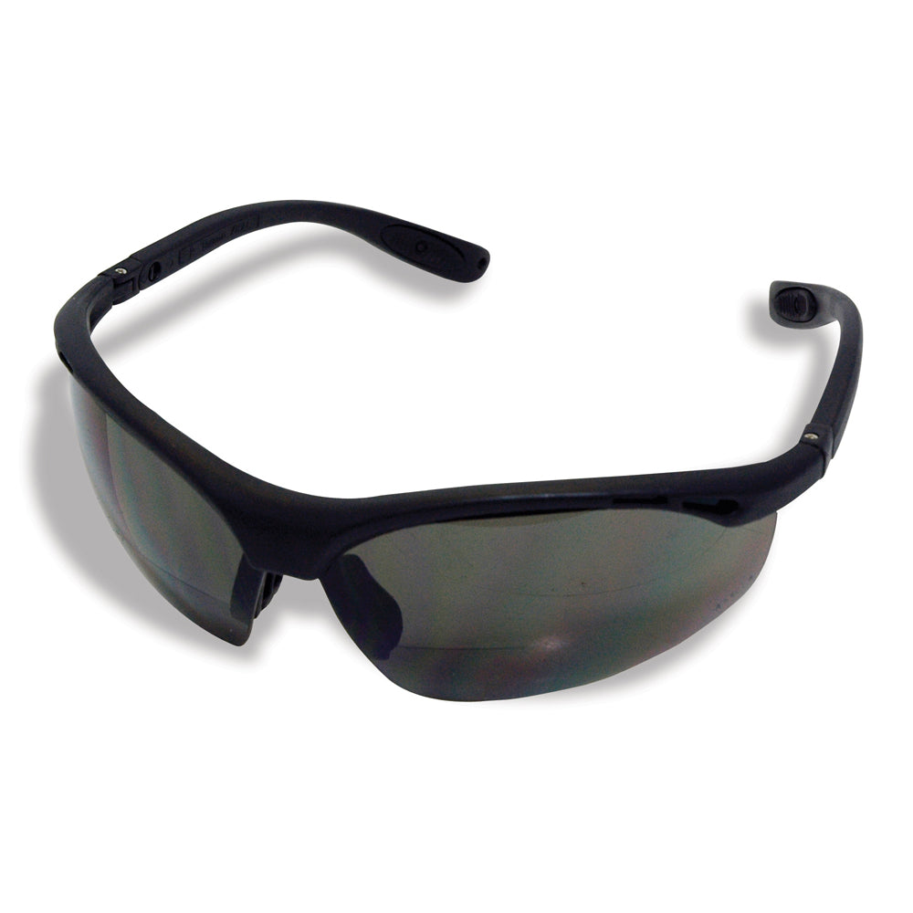 1.0 Diopter Clear Lens Black Frame Polycarbonate Cheaters™ Bi-Focal Eyewear