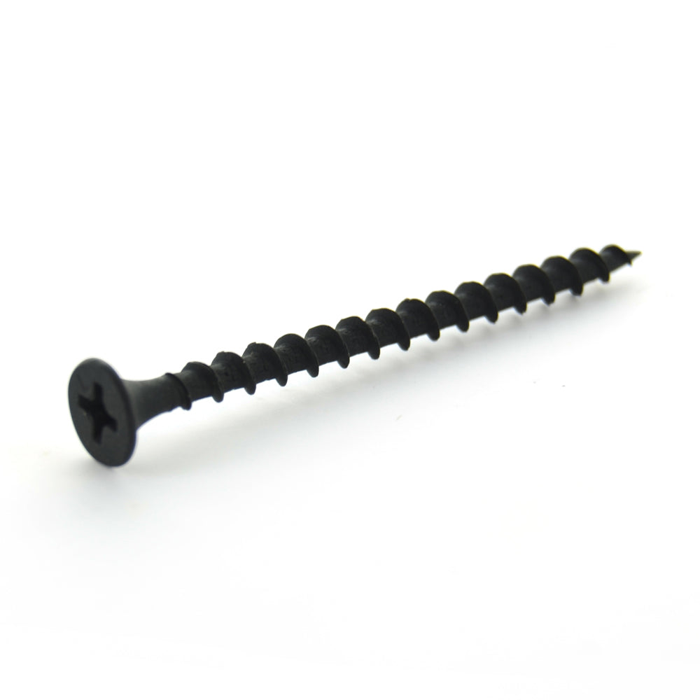 #6 x 2-1/4 Inch Coarse Thread Sharp Point #2 Phillips Drive Bugle Head Black Phosphate Steel Drywall