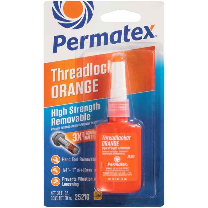 Permatex High Strength Removable Threadlocker Orange- 10 Ml