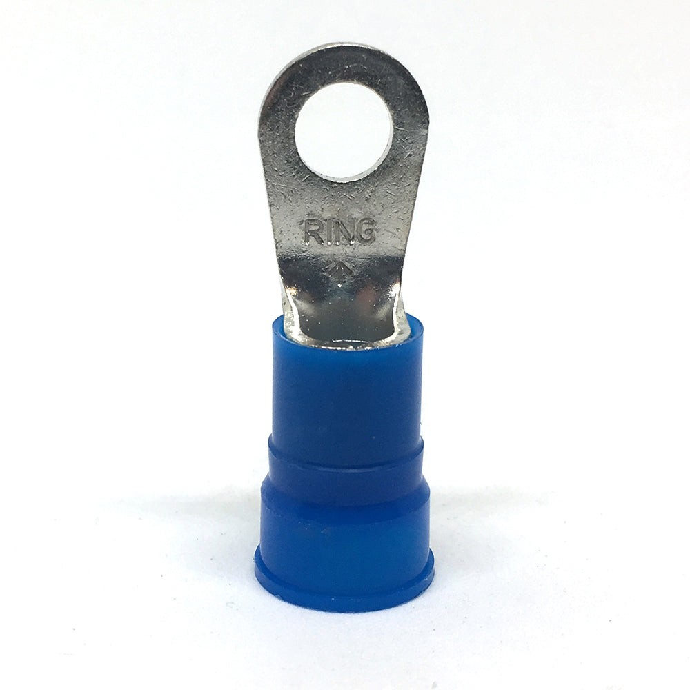 6 Gauge Nylon Insulated Ring Terminal Blue 5/16 Inch Stud