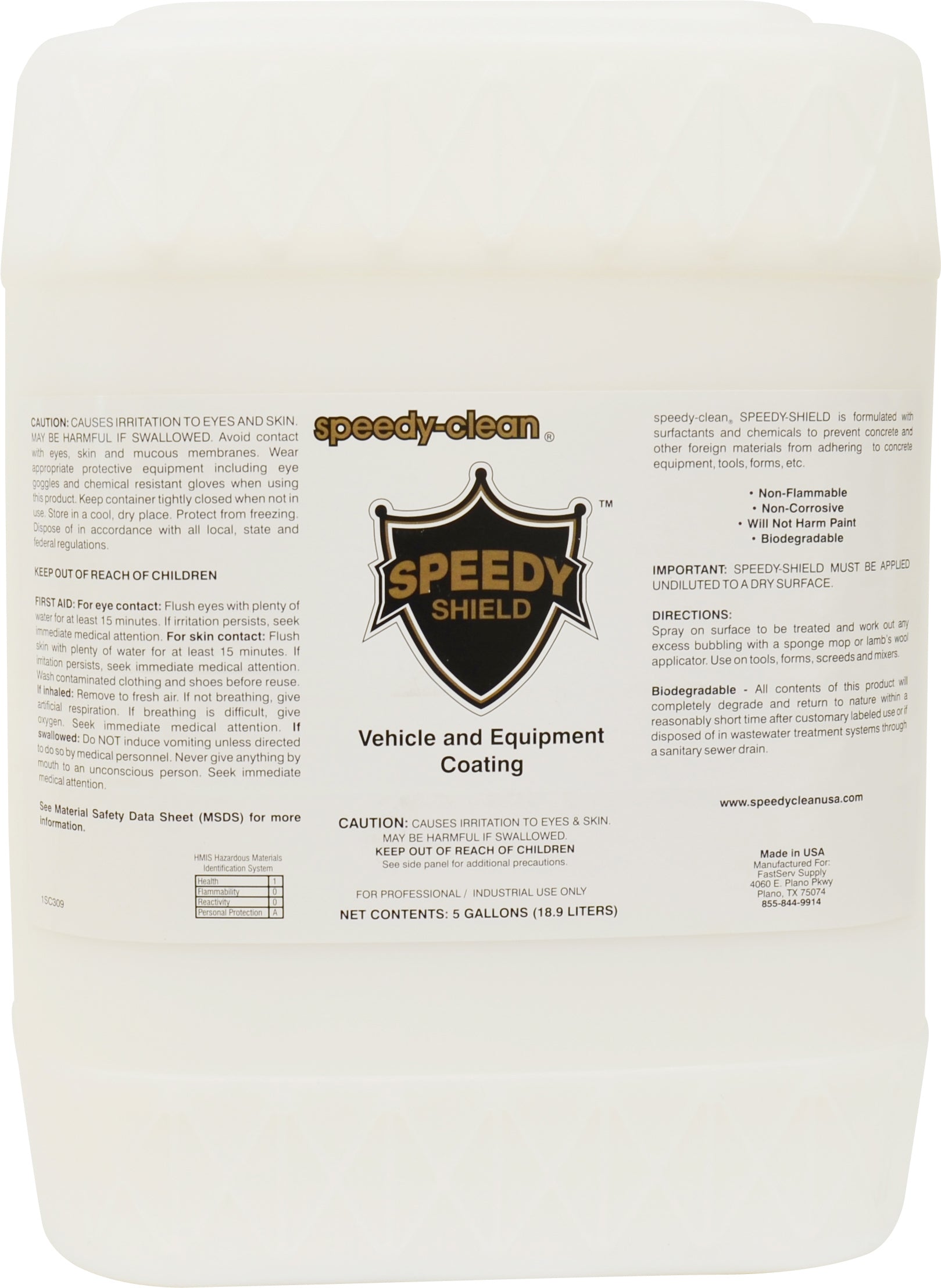 Speedy-Clean Speedy-Shield Vehicle and Equipment Coating - 5 Gallons