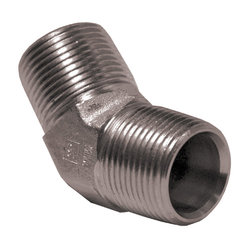 1/4 Inch 6000 psi Zinc Plated Yellow Dichromate Carbon Steel 45 Degree Male Elbow