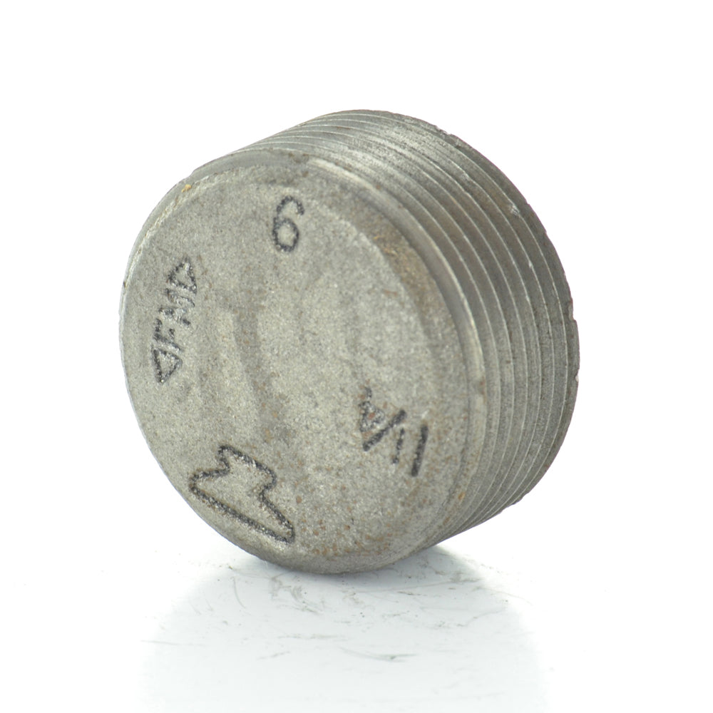1/4 Inch Schedule 40 Malleable Iron Welded Countersunk Hex Plug Black Made In USA