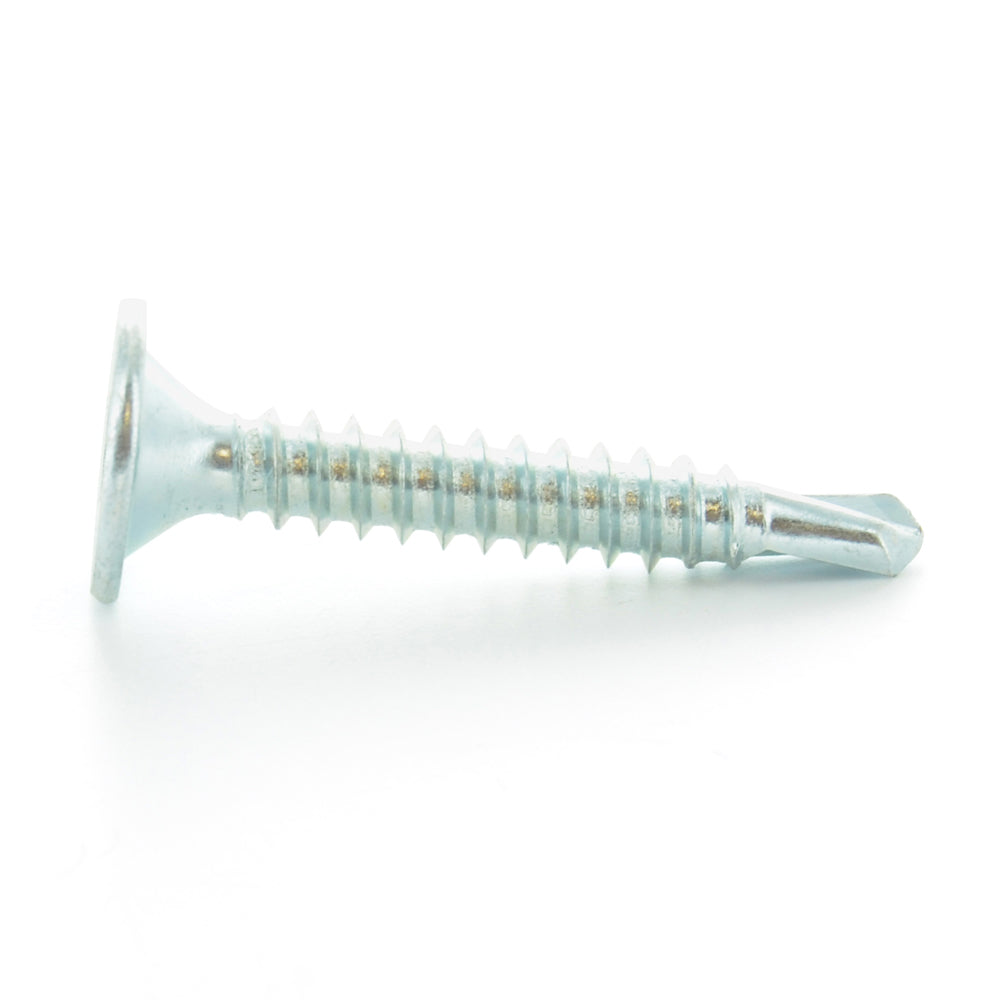 #10-16 x 1 Inch Zinc Plated Steel #3 Point Torx Wafer Head Self-Drilling Tek Screw
