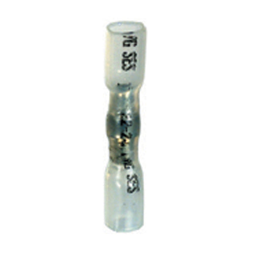 22-24 Gauge Button Connector Crimp Solder And Heat Shrink Insulated Clear