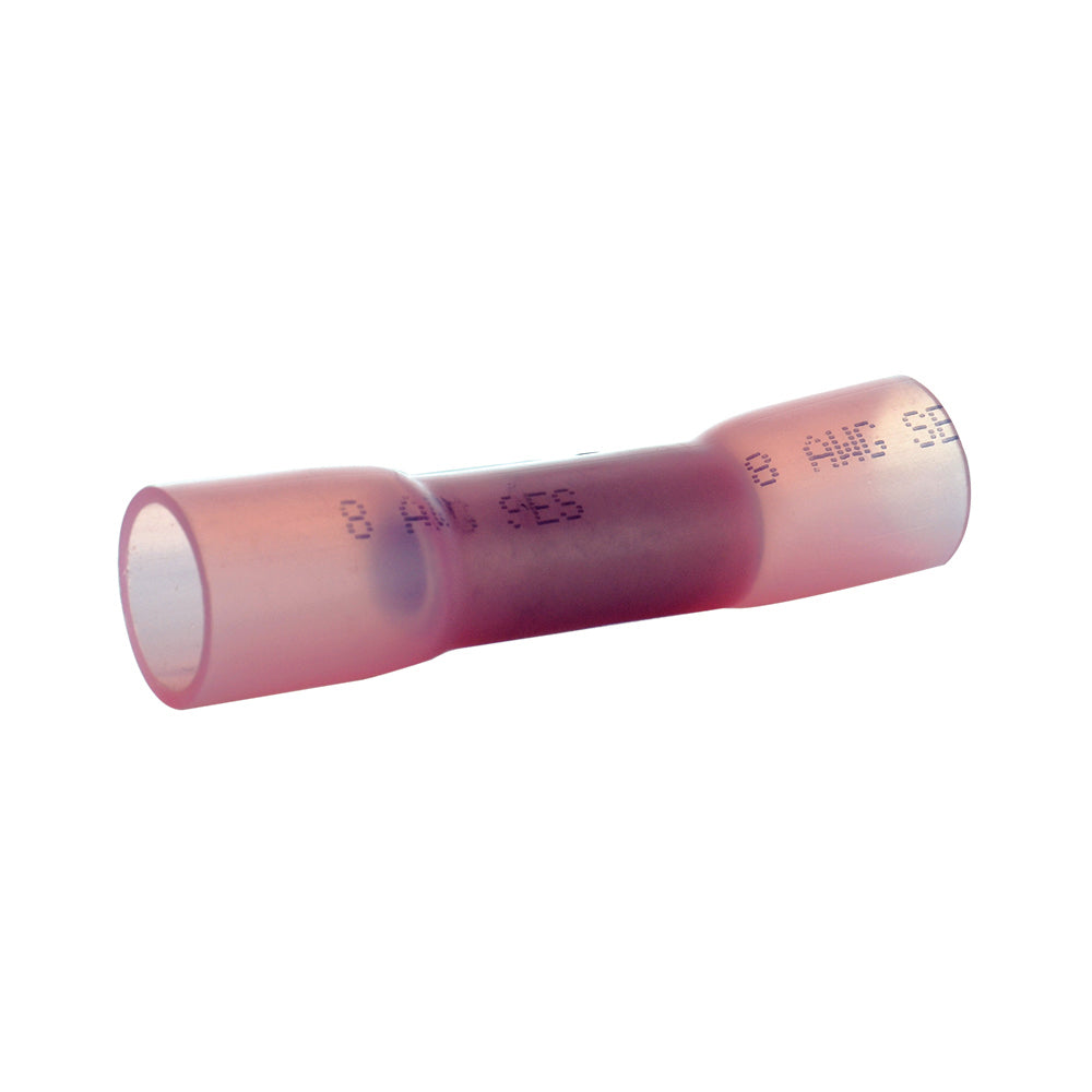 8 Gauge Button Connector Crimp Heat Shrink Insulated Red
