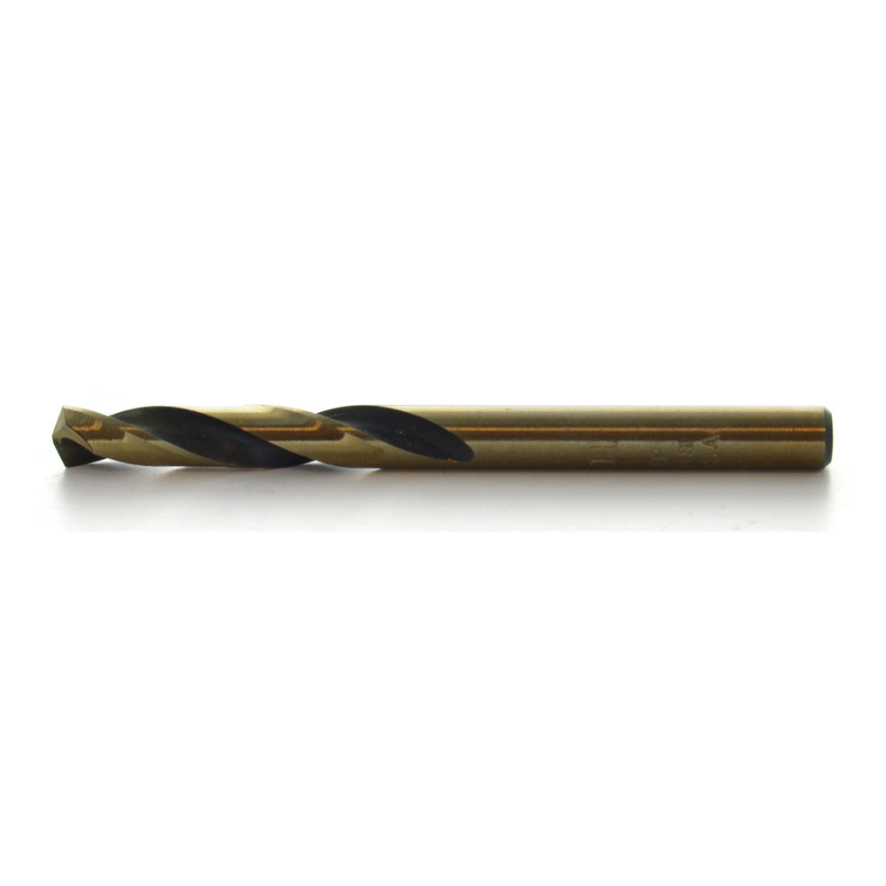 H 135 Degree Split Point Gold Hi-Molybdenum Tool Steel Stub Length Drill Bit
