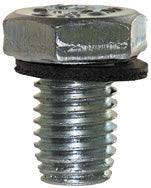 M12 x 1.75 x 19 mm Bright Zinc Plated Steel Oil Drain Plug With Washer