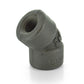 1-1/2 Inch Sch 160 Npt Black Forged Steel 45 Degree Elbow