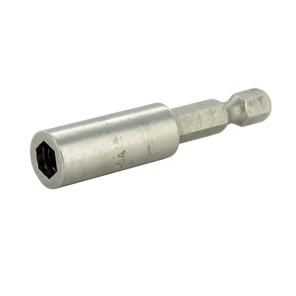 1/4 Inch Hex Drive 1/4 Inch Shank 3 Inch Length Stainless Steel Magnetic Bit Holder With C-Ring