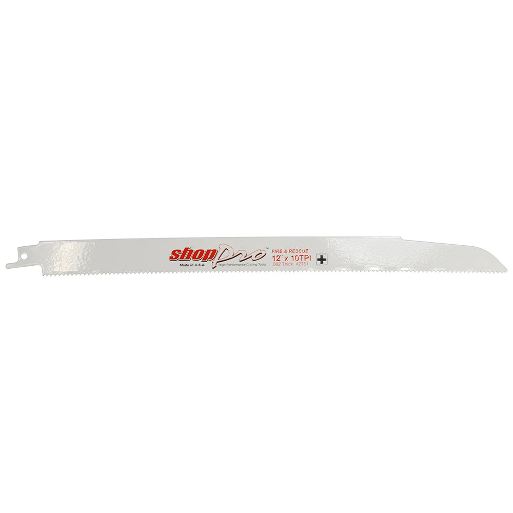 Shoppro 12 x 7/8 x 0.062 Fire & Rescue Reciprocating Saw Blade - 10 Tpi