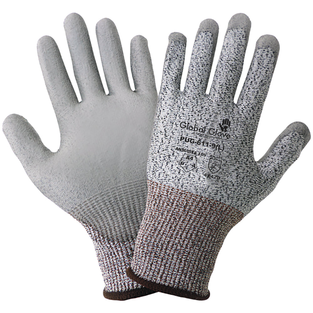 Salt-and-Pepper Polyurethane Coated Cut Resistant Gloves A4 XX-Large