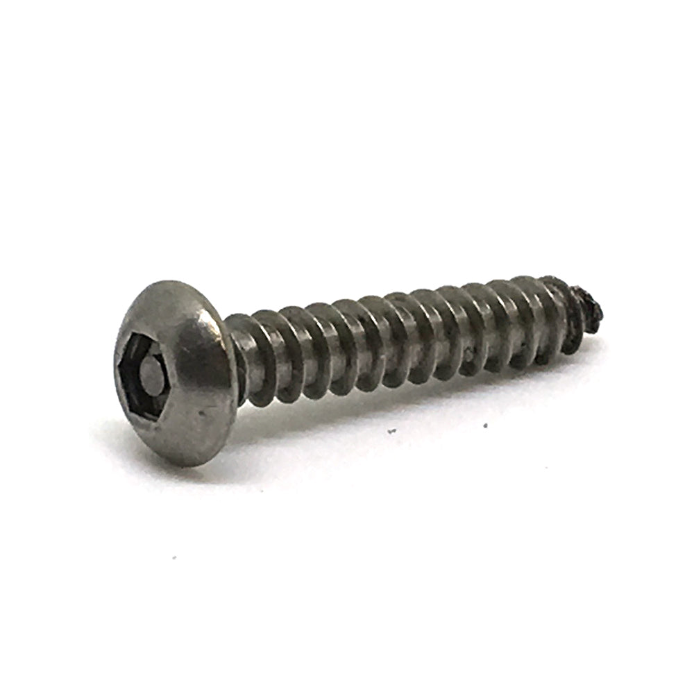 #8 x 3/8 Inch Stainless Steel Hex Pin Button Head Tamper Resistant Sheet Metal Screw