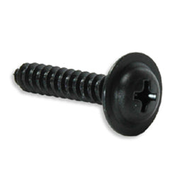 #8 x 1-1/2 Inch Black E-Coat Alloy Steel Phillips Flat Top Washer Head Tapping Screw