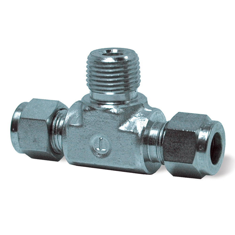 3/8 Inch x 3/8 Inch Compression Tube x Compression Tube x Mnpt T316 Stainless Steel B-Lok Branch Tee