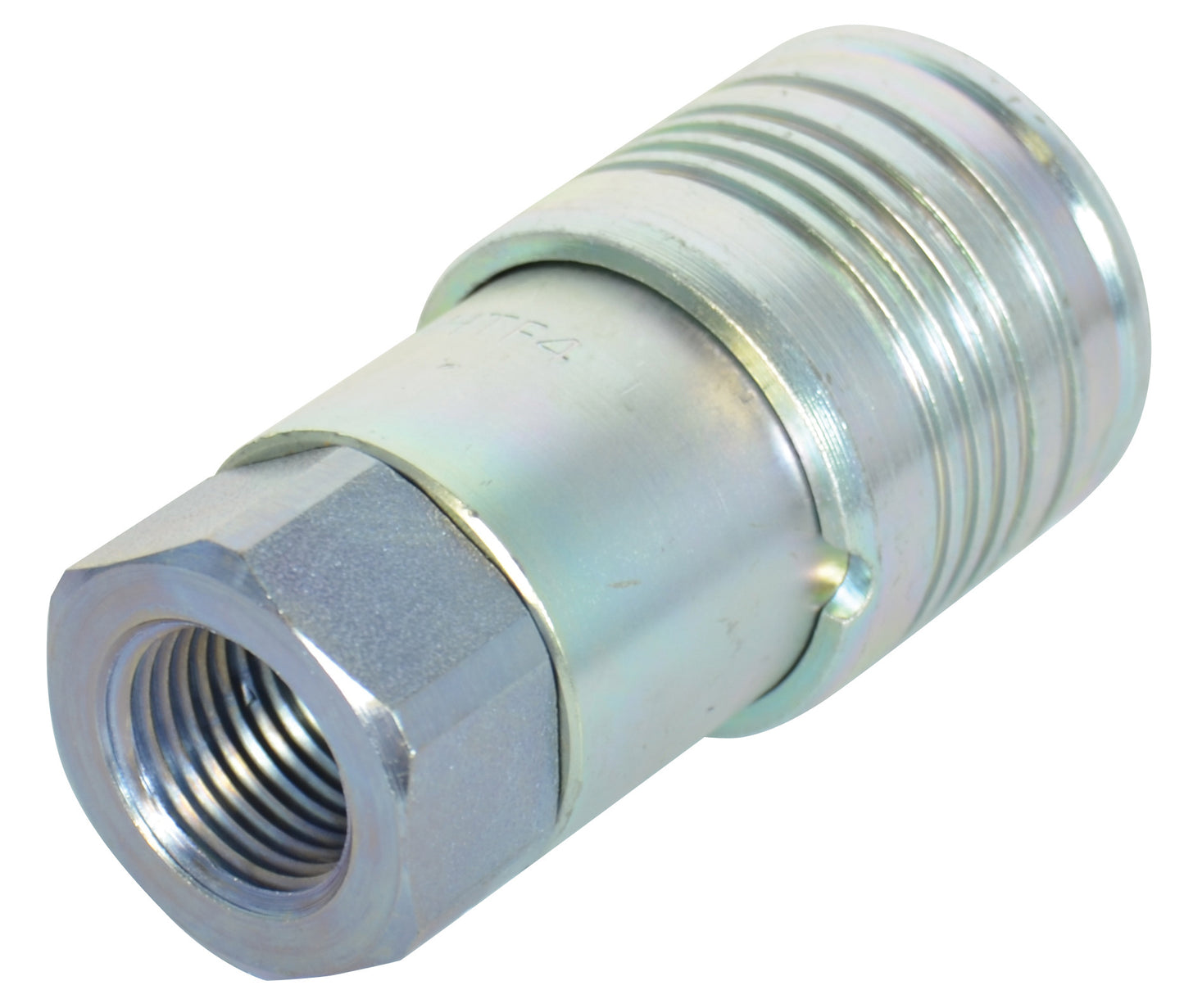 3/8 Inch Body X 3/8 Inch Female Pipe HT Series Flush Face Steel Hydraulic Service Coupler - ISO 16028 Interchange