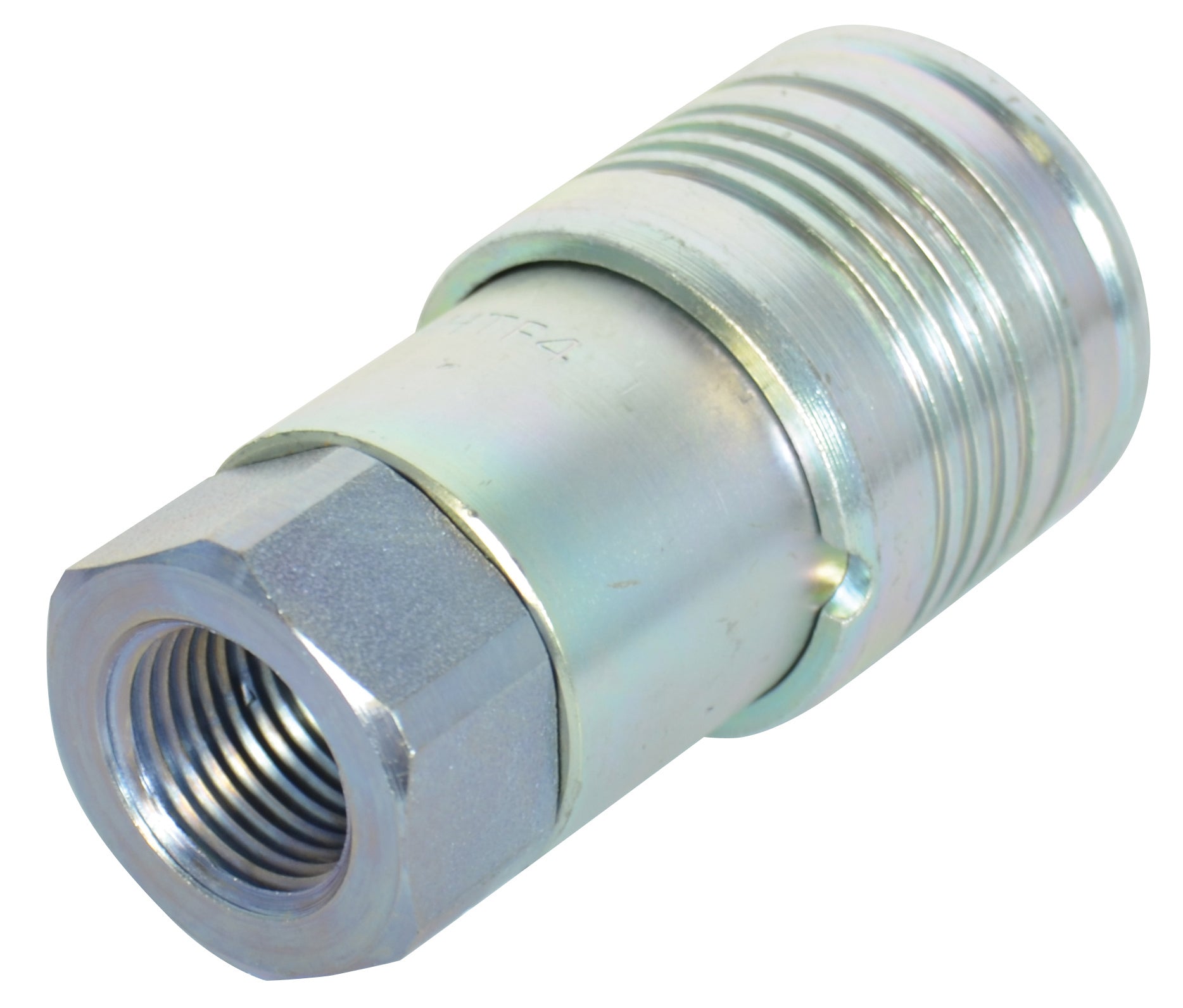 3/8 Inch Body X 3/8 Inch Female Pipe HT Series Flush Face Steel Hydraulic Service Coupler - ISO 16028 Interchange