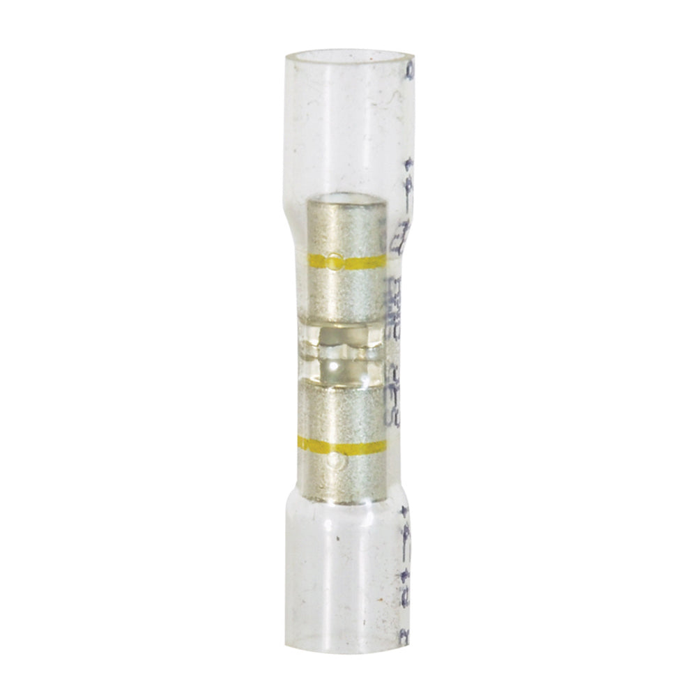 12-10 Gauge Button Connector Crimp Solder And Heat Shrink Yellow