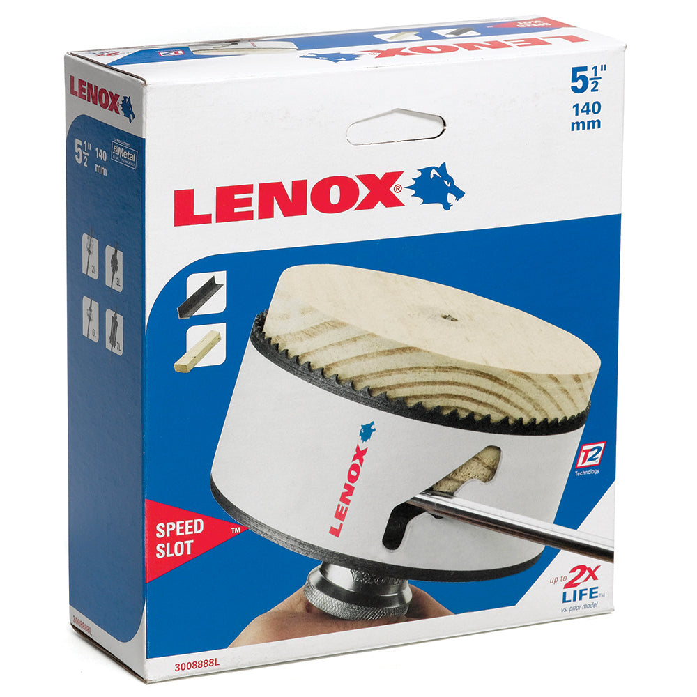 5-1/2 Inch x 1-1/2 Inch Bi-Metal Speed Slot Hole Saw Lenox