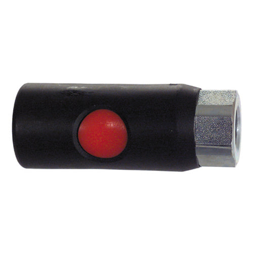 1/4 Inch Basic Size Safety Type Automotive / Tru-Flate Style Push Button Air Coupler 1/4 Inch Female Npt