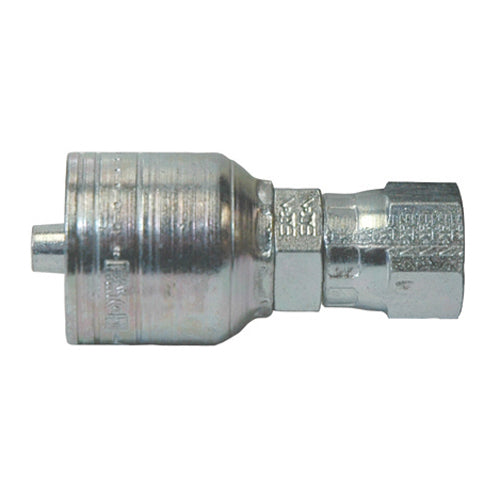 1/2 Inch x 1/2 Inch Jic 37 Degree Female Swivel Yellow Zinc Z Series Weathergrip Crimp