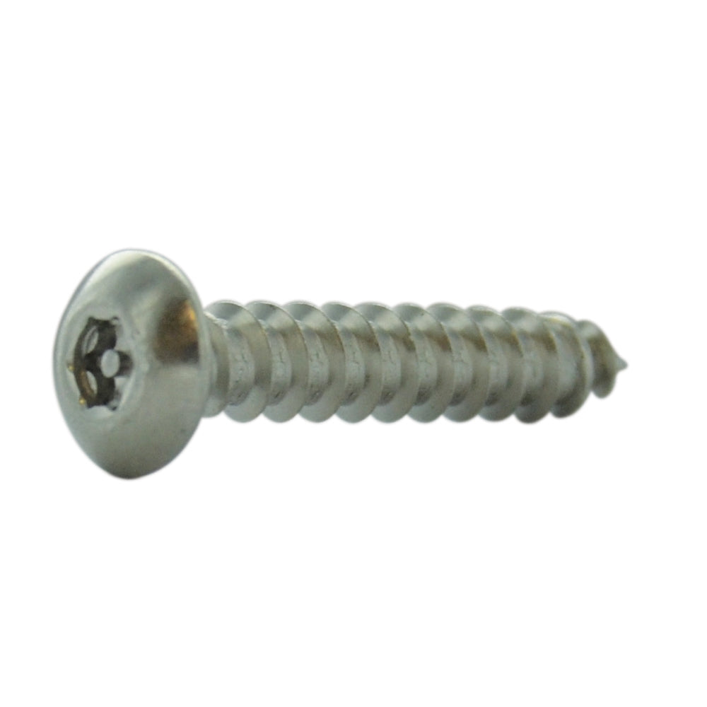 #6 x 3/4 Inch Stainless Steel Torx Pin Button Head Tamper Resistant Sheet Metal Screw