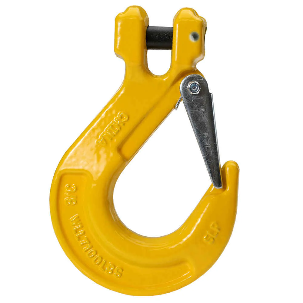 3/8 Inch Grade 80 Forged Alloy Steel Clevis Slip Hook -New Stock Will Be Yellow Instead Of Red