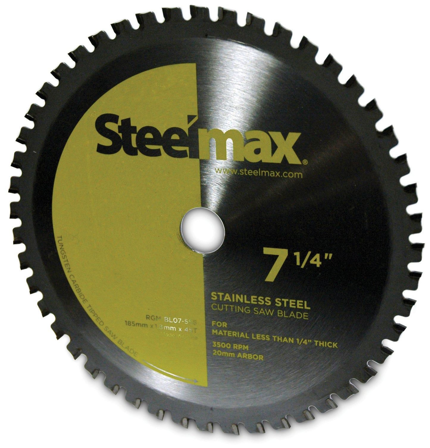 7-1/4 Inch 48 Teeth Industrial Steelmax® Metal Cutting Saw Blade