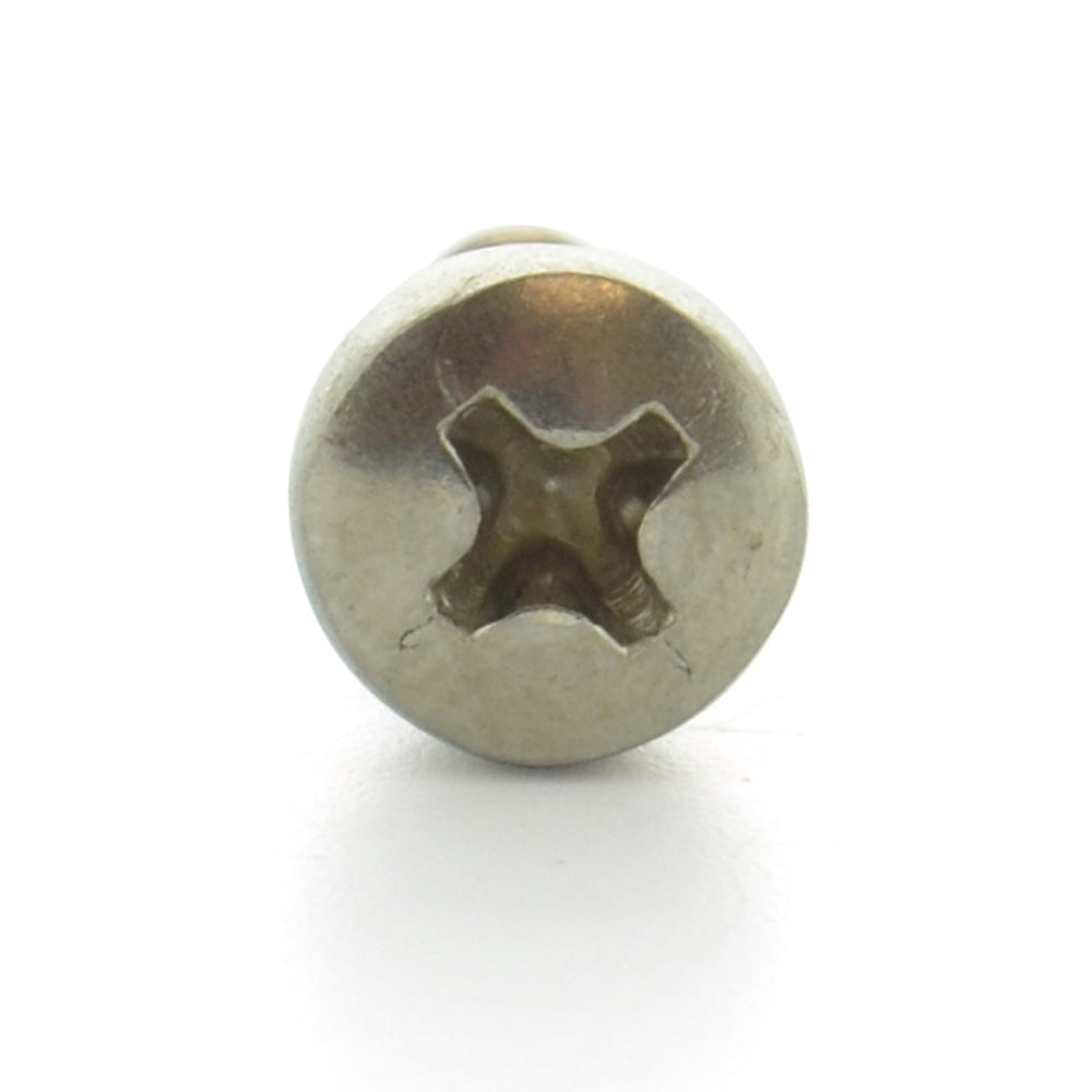 M2.5 x 0.45 x 5 mm Coarse Plain 18-8 (A2) Stainless Steel Phillips Drive Pan Head Machine Screw