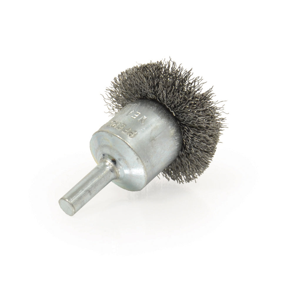 1-1/2 Inch X 0.020 Inch X 1/4 Inch Stem Mounted Carbon Steel Circular Flared Stem Mounted Specialty Brush